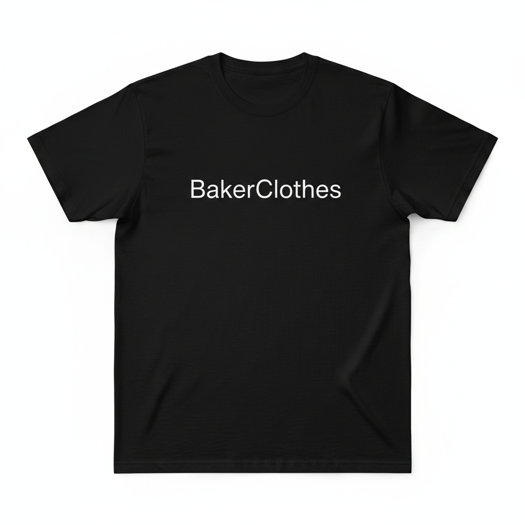 BakerClothes Black T-Shirt with logo print on chest